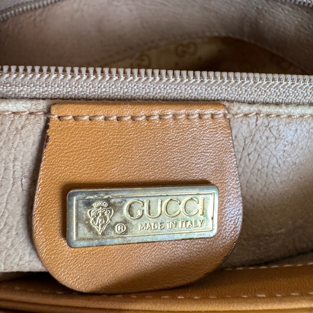 Gucci Micro Logo Tan and Cream Shoulder Bag - NOT FOR SALE - Picture 15 of 16